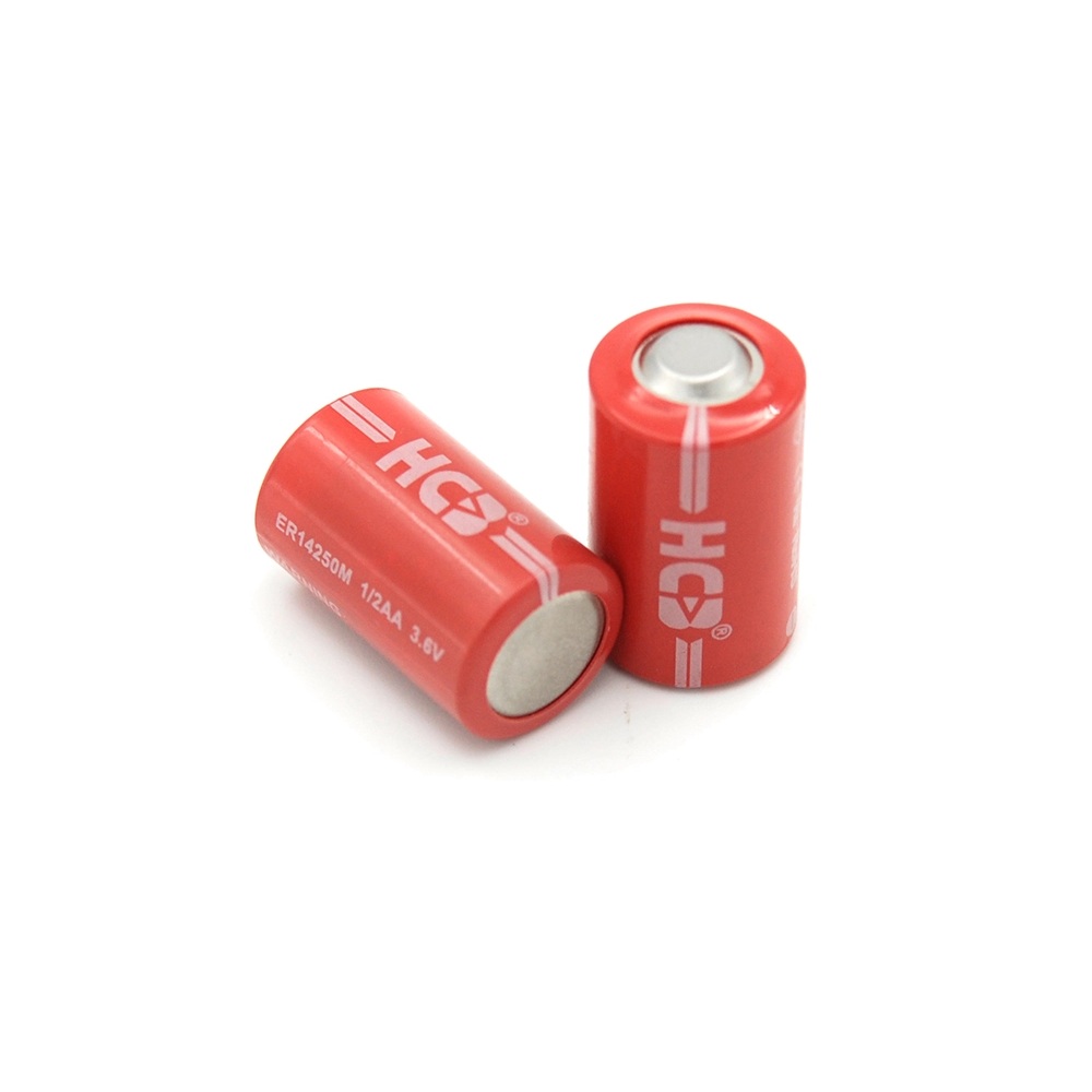 HCB - ER14250M - 1/2AA Size - 3.6V 800 mAh - Şarjsız Li-SOCI2 Lithium Pil