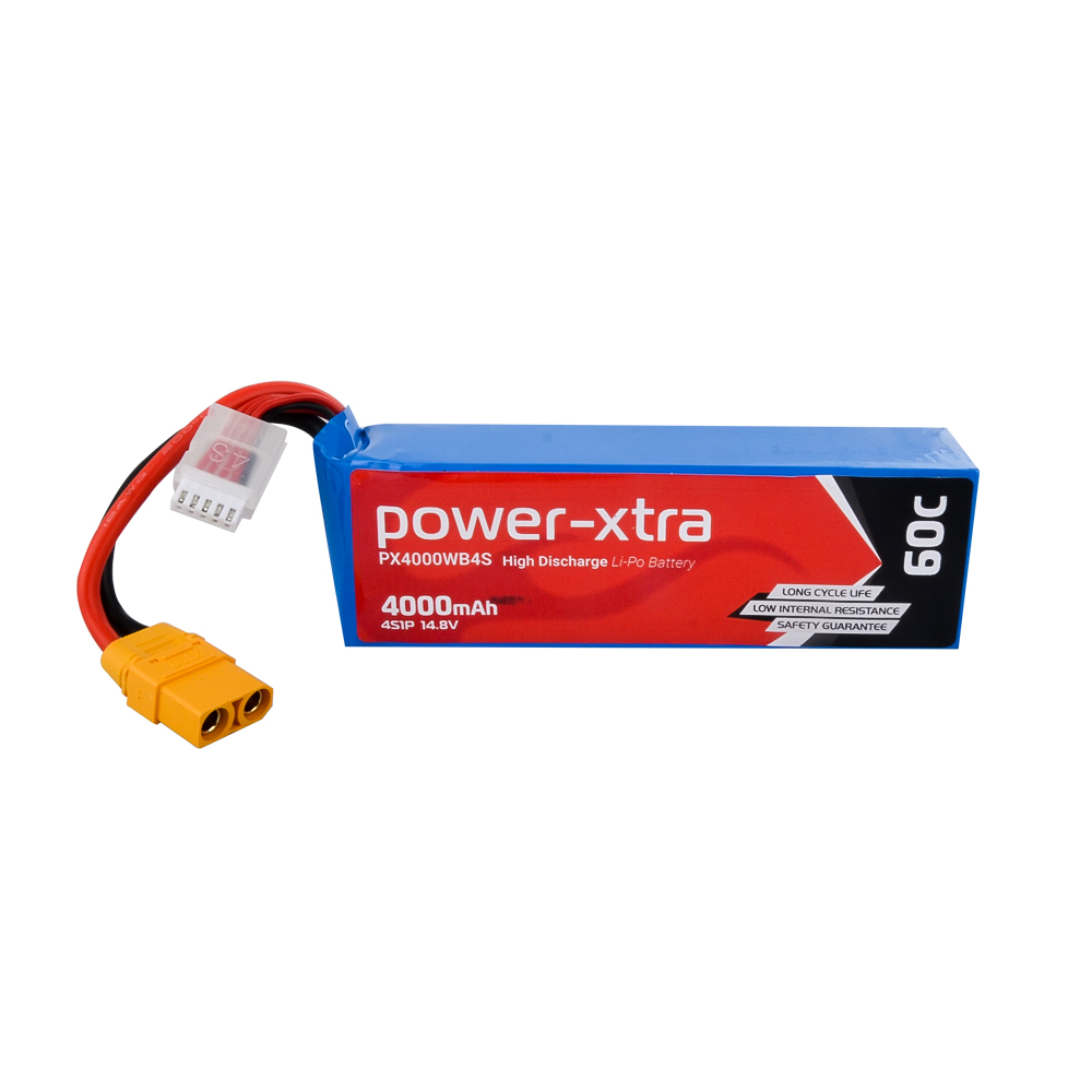 Power-Xtra PX4000WB4S - 4S1P - 14.8V 4000 mAh Li-Polymer Pil - 60C