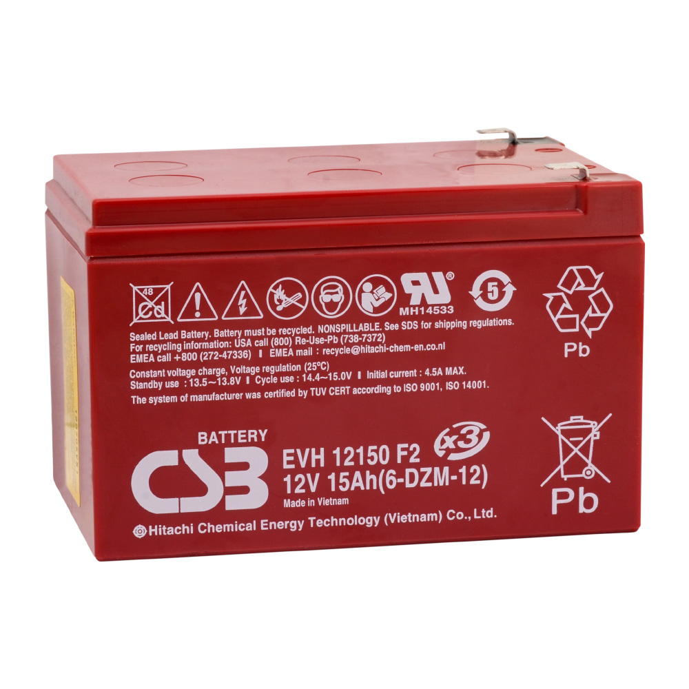 CSB EVH12150 - 12V 15Ah Bakımsız Kuru Akü