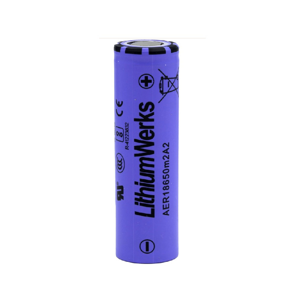 Lithium Werks  AER18650M2A2 - 3.2V 1800 mAh - LiFePO4 Pil - 18A