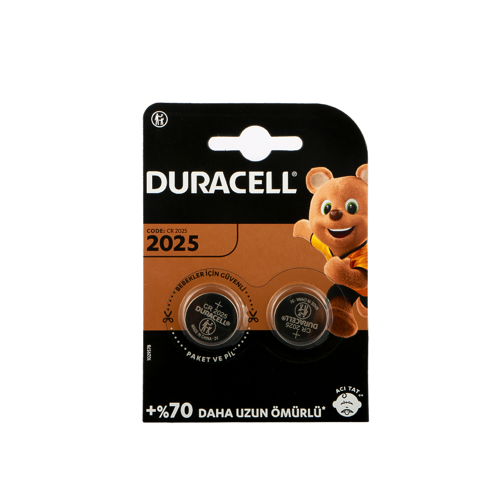 Duracell CR2025 Lithium 3V Pil 2li