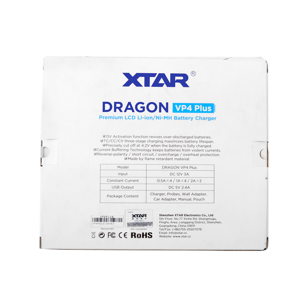Xtar Dragon VP4 Plus - LCD Ekranlı Li-ion/Li-Po/Ni-Mh/Ni-Cd Pil Şarj Cihazı - 4lü