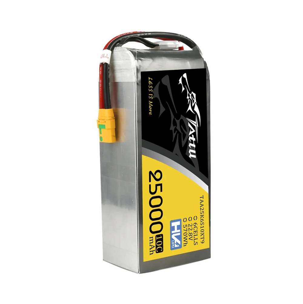 Tattu 6S1P - 22.8V 25 Ah - 10C - HV High Voltage Li-Po Batarya Paketi - XT90