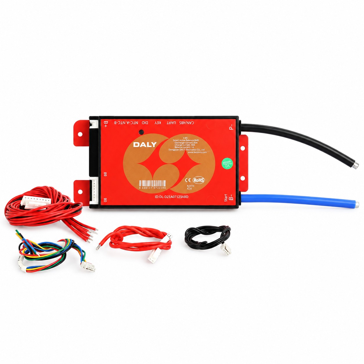 Daly - Smart Active Balance BMS - Blue - 4S-8S - 60A - Li-ion - LifePo4 - LTO -  BT - CAN - RS485