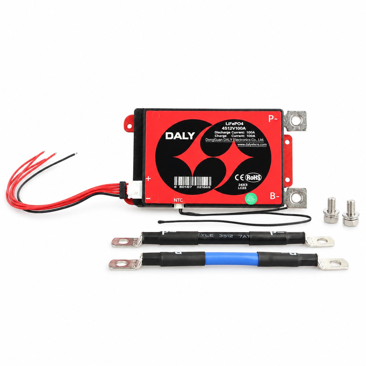 Daly - 4S - 12.8V 100A - LiFePO4 - Hardware BMS - Balans - Common Port