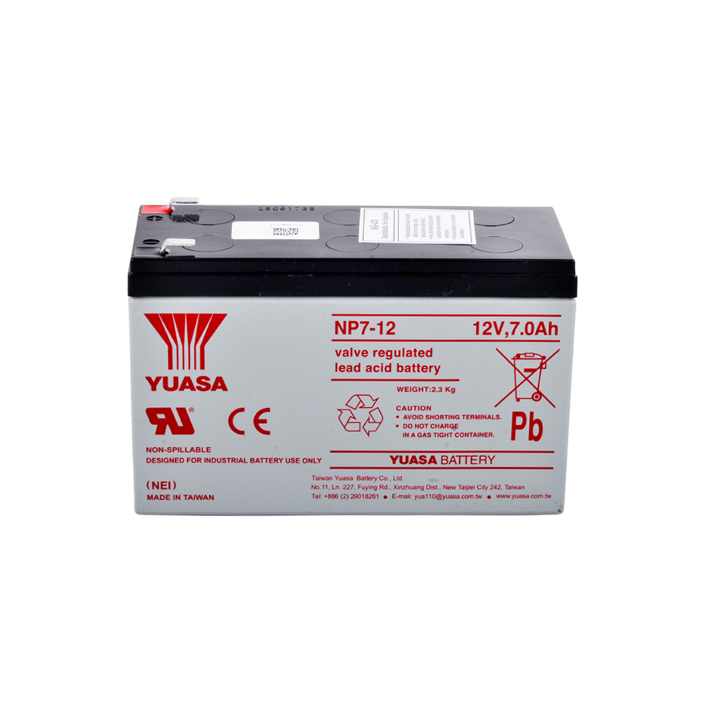 Yuasa NP7-12L - 12V 7 Ah F2 (Kalın) Bakımsız Kuru Akü
