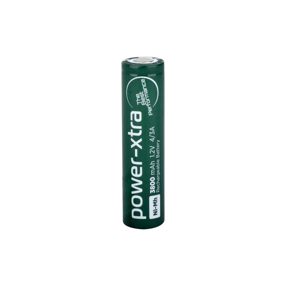 Power-Xtra 1.2V 3800 Mah - 4/3A - Ni-Mh Şarjlı Pil -Flat Başsız 