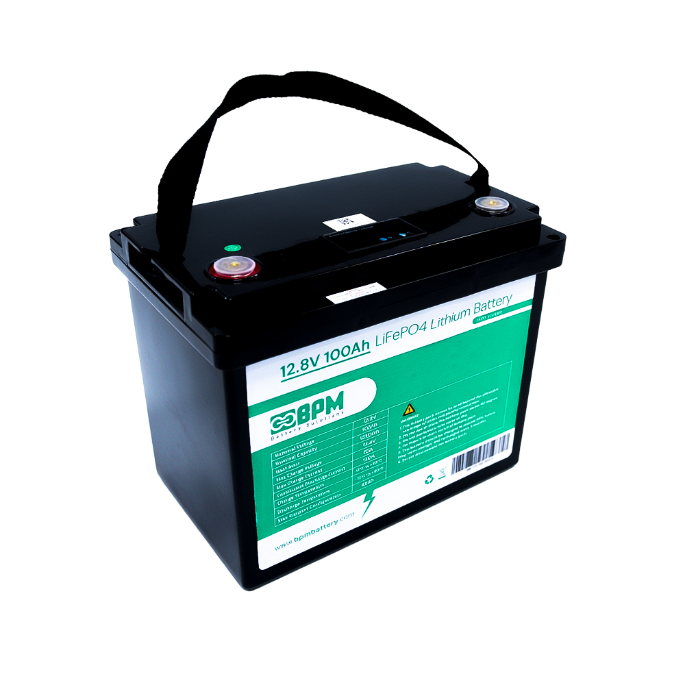 BPM 12.8V 100Ah LiFePO4 Lityum Akü - Ekranlı - Siyah Kutu