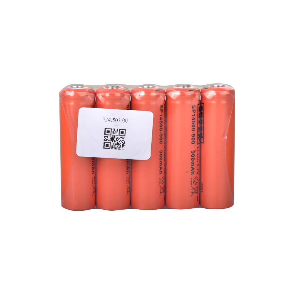 Supex 14500 Li-Ion AA 3.7V 900 mAh Şarjlı Kalem Pil 5li Shrink (Başlı)