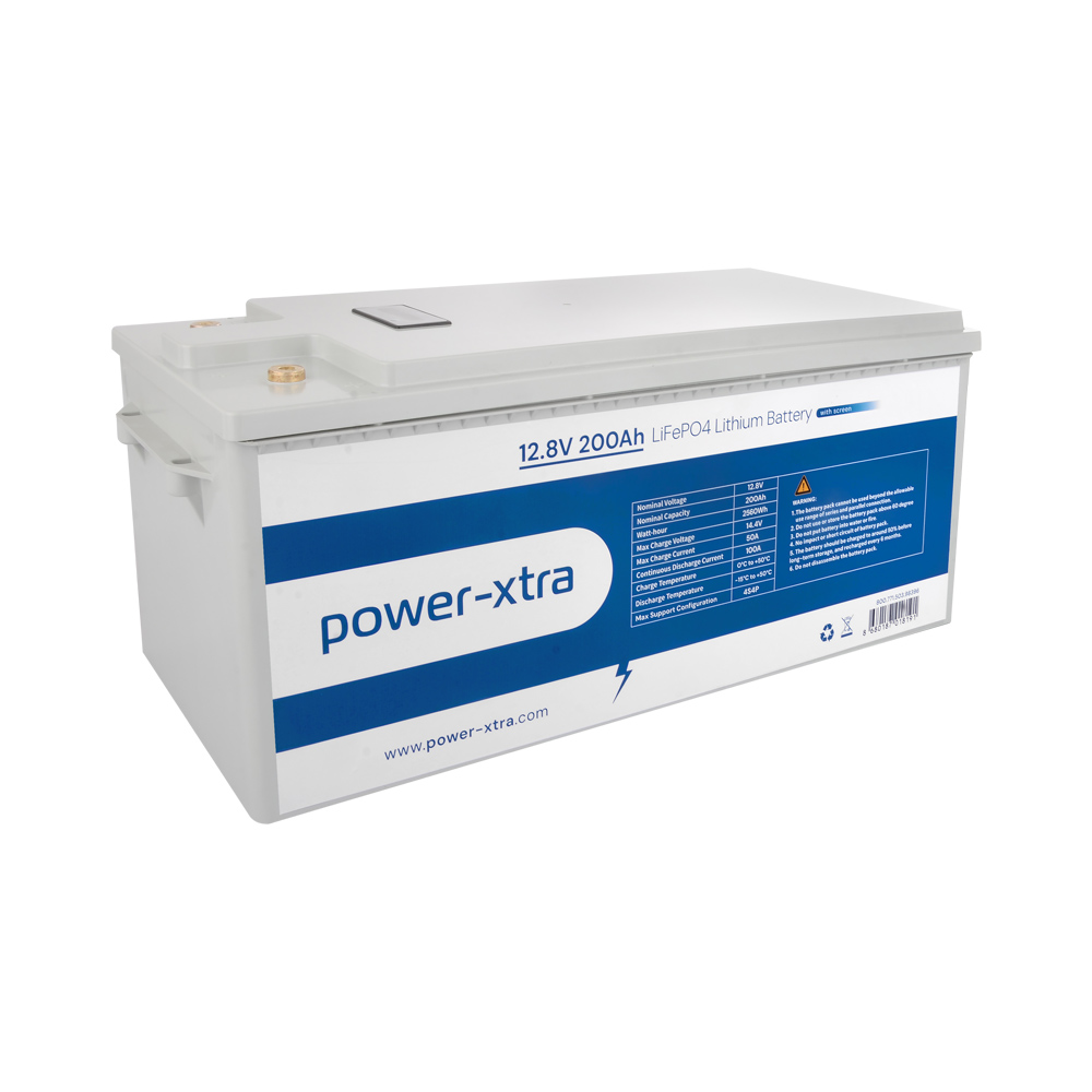 Power-Xtra 12.8V 200Ah LiFePO4 Lityum Akü - Ekranlı
