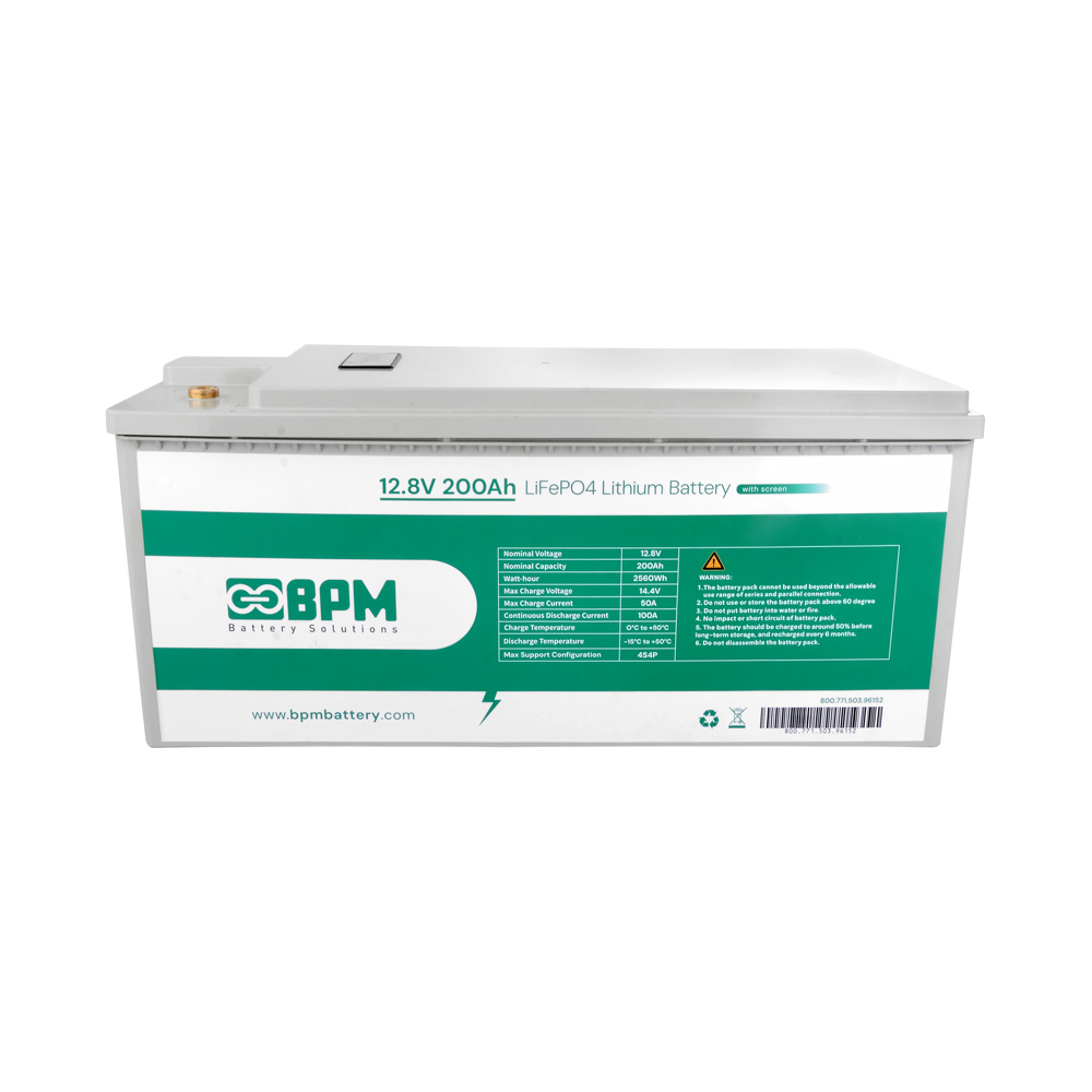 BPM  12.8V 200Ah LiFePO4 Lityum Akü - Ekranlı
