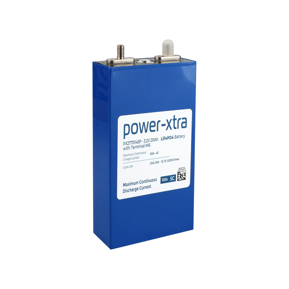 Power-Xtra PX2770145P - 3.2V 20 Ah LiFePO4 Şarjlı Pil - 5C - Vidalı