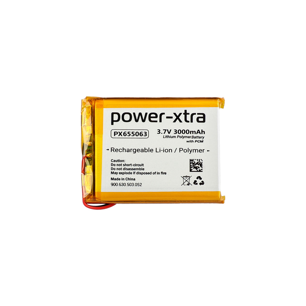 Power-Xtra PX655063 - 3.7V 3000 mAh Li-Polymer Pil - Devreli