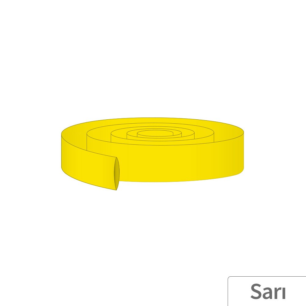 12M - 27mm PVC Heat Shrink Sarı - 10 Metre