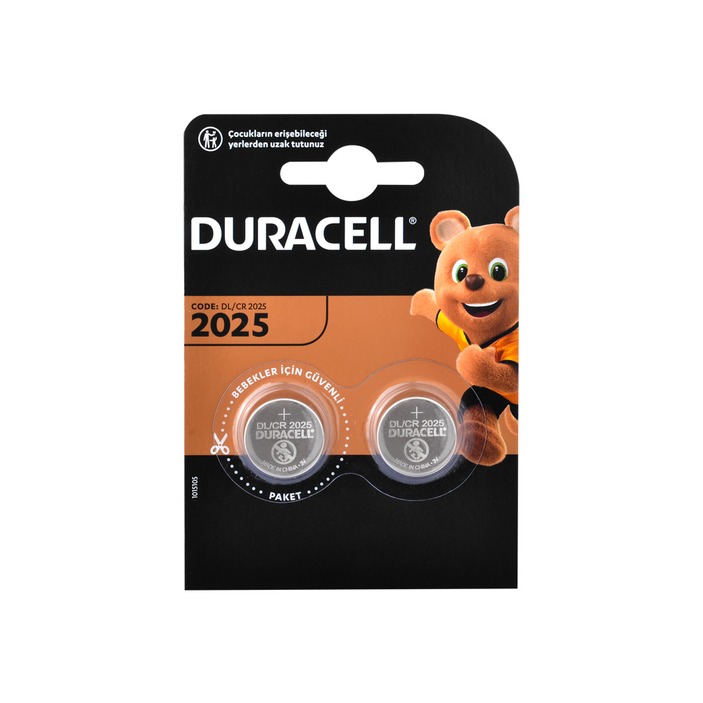 Duracell CR2025 Lithium 3V Pil 2li 