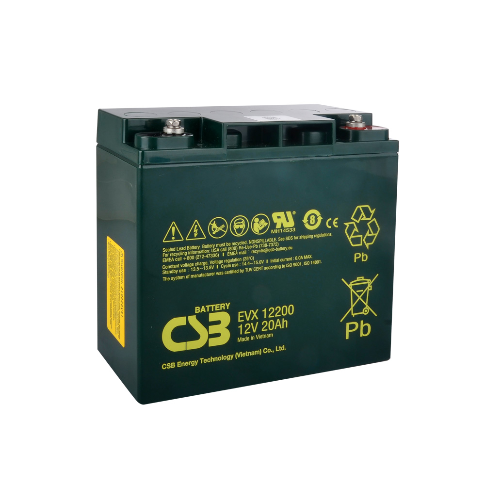 CSB EVX12200 - 12V 20 Ah Bakımsız Jel Akü