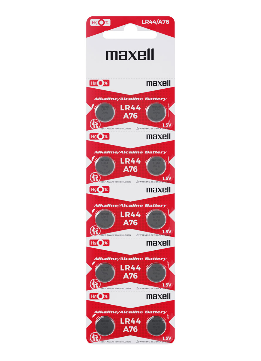 Maxell LR44 Pil 10lu Blister