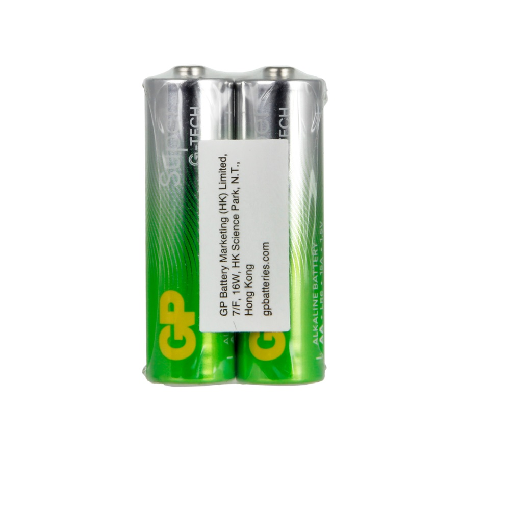 GP Super Alkaline - LR06 - AA Size - Kalem Boy Alkaline Pil - 2li Shrink