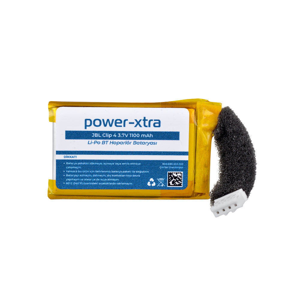 Power-Xtra - JBL Clip4 - 3.7V 1100mAh Li-po Hoparlör Bataryası
