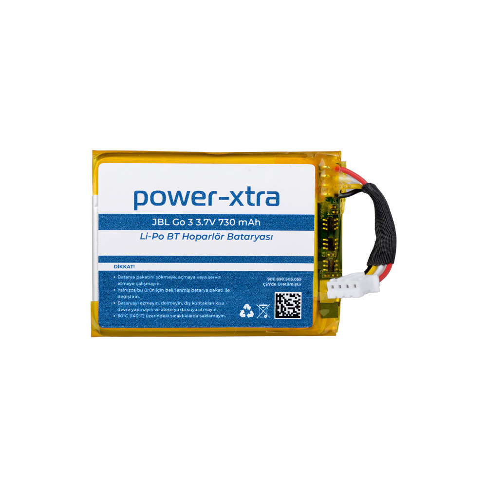 Power-Xtra - JBL Go3 - 3.7V 730mAh Li-po Hoparlör Bataryası