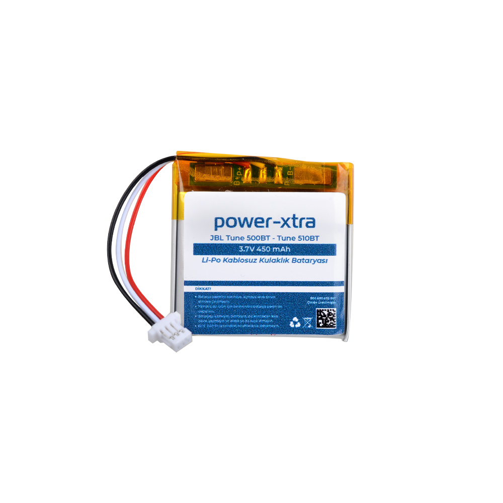 Power-Xtra - JBL Tune 500BT-Tune 510BT  3.7V 450mAh Li-po Kablosuz Kulaklık Bataryası